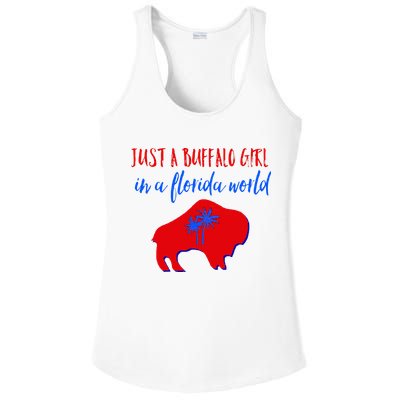 Just A Buffalo Girl In A Florida World Ladies PosiCharge Competitor Racerback Tank