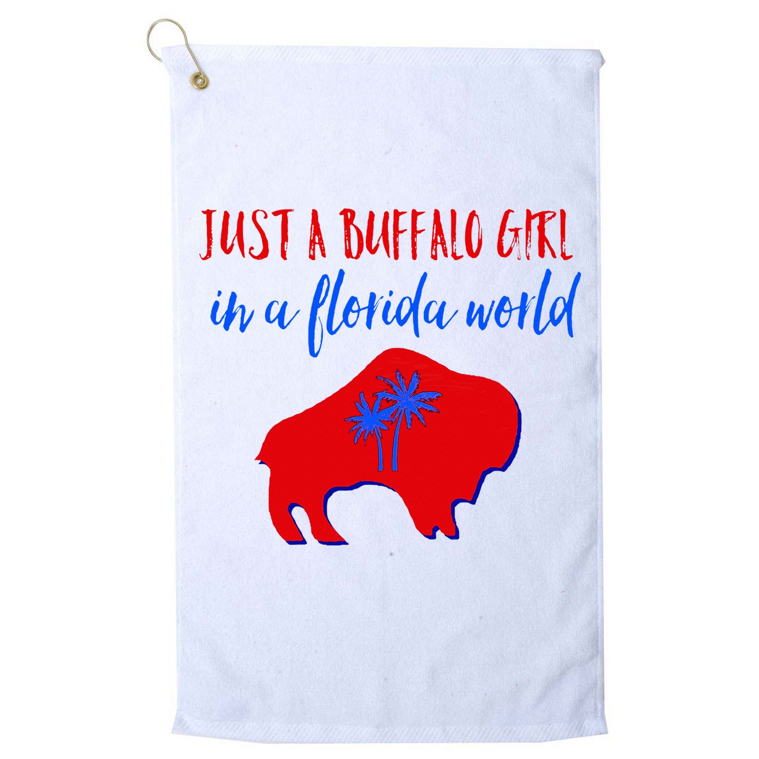 Just A Buffalo Girl In A Florida World Golf Towel