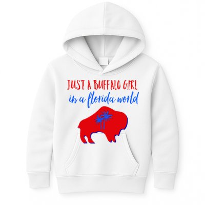 Just A Buffalo Girl In A Florida World Kids Hoodie