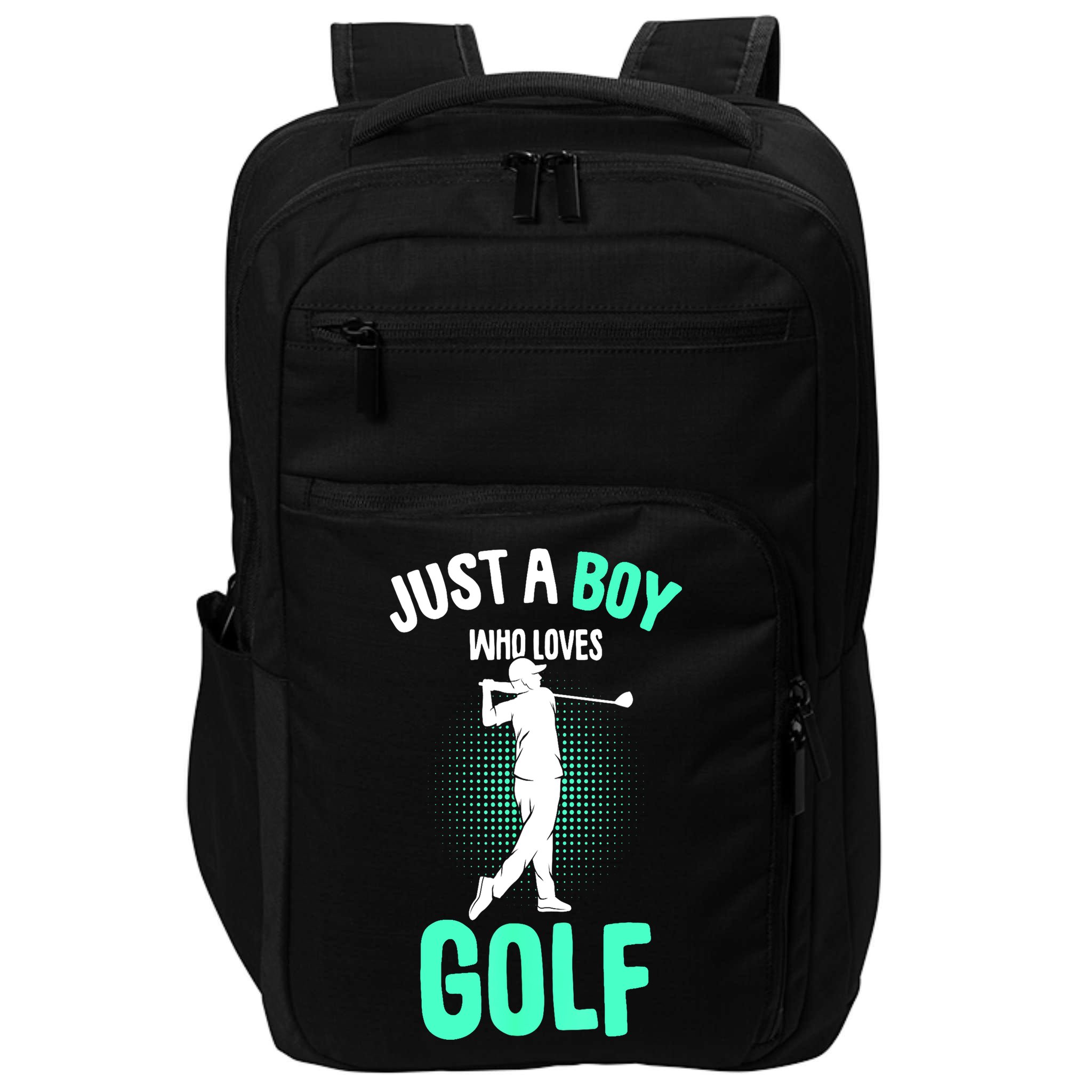 Just A Boy Who Loves Golf Club Golfer Golfing Gift Impact Tech Backpack