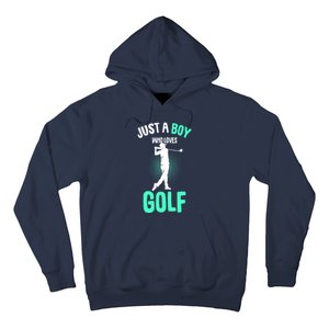 Just A Boy Who Loves Golf Club Golfer Golfing Gift Hoodie