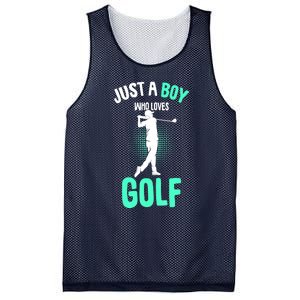 Just A Boy Who Loves Golf Club Golfer Golfing Gift Mesh Reversible Basketball Jersey Tank