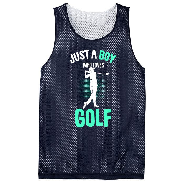 Just A Boy Who Loves Golf Club Golfer Golfing Gift Mesh Reversible Basketball Jersey Tank