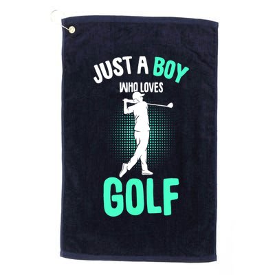 Just A Boy Who Loves Golf Club Golfer Golfing Gift Golf Towel