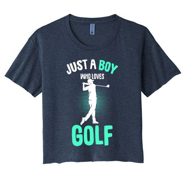 Just A Boy Who Loves Golf Club Golfer Golfing Gift Crop Top
