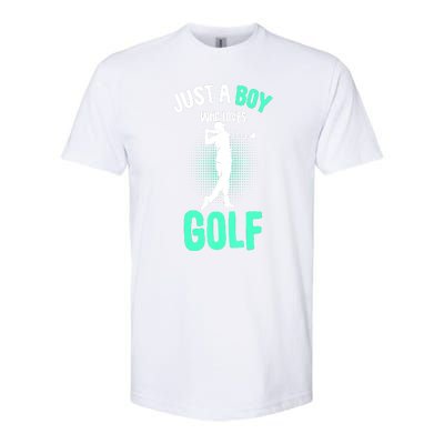 Just A Boy Who Loves Golf Club Golfer Golfing Gift Softstyle® CVC T-Shirt