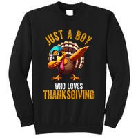 Just A Boy Who Loves Thanksgiving Turkey Dab Sweatshirt