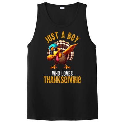 Just A Boy Who Loves Thanksgiving Turkey Dab PosiCharge Competitor Tank