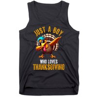 Just A Boy Who Loves Thanksgiving Turkey Dab Tank Top