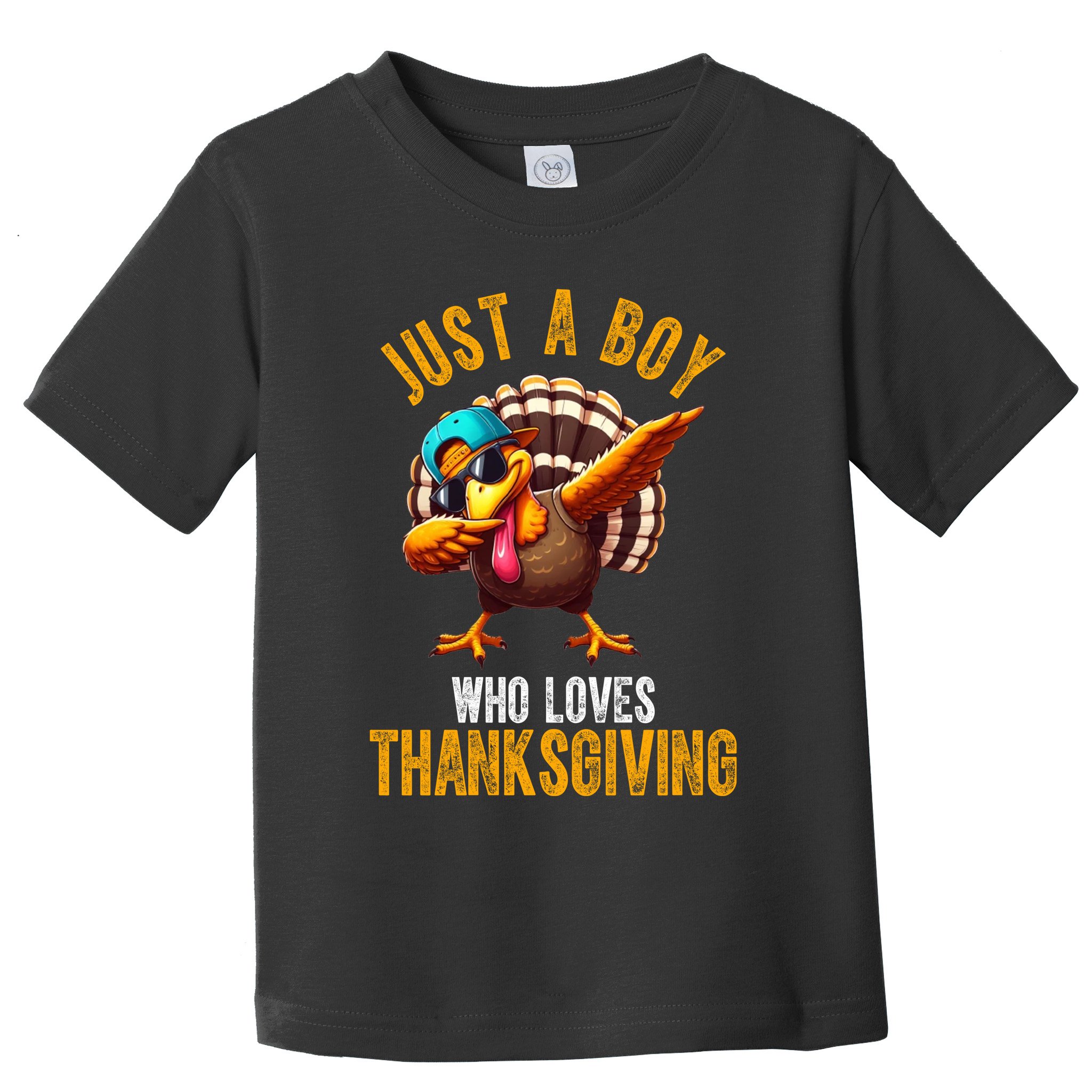 Just A Boy Who Loves Thanksgiving Turkey Dab Toddler T-Shirt