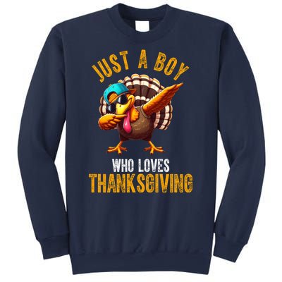 Just A Boy Who Loves Thanksgiving Turkey Dab Sweatshirt