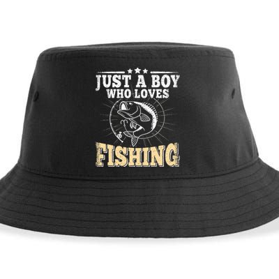 Just A Boy Who Loves Fishing Sustainable Bucket Hat