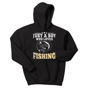 Just A Boy Who Loves Fishing Kids Hoodie