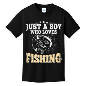 Just A Boy Who Loves Fishing Kids T-Shirt