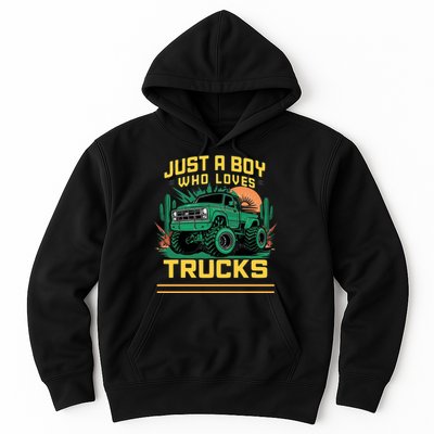 Just A Boy Who Loves Trucks Hoodie