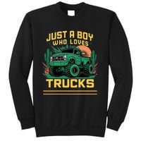 Just A Boy Who Loves Trucks Sweatshirt