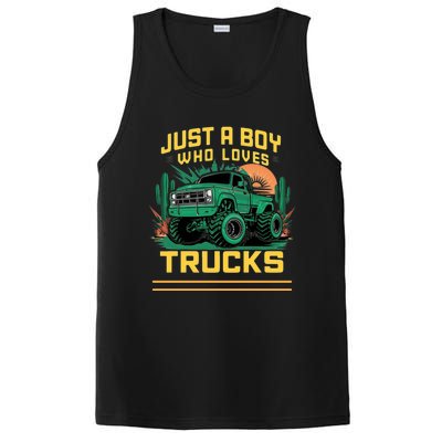 Just A Boy Who Loves Trucks PosiCharge Competitor Tank