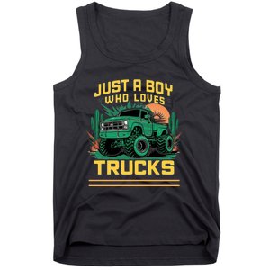 Just A Boy Who Loves Trucks Tank Top