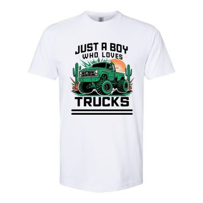 Just A Boy Who Loves Trucks Softstyle® CVC T-Shirt