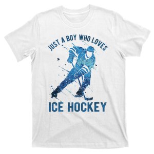 Just A_Boy Who Loves Ice Hockey T-Shirt