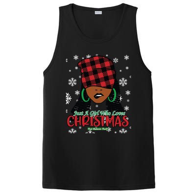 Just A Black Who Loves Christmas Cute Black Mrs Claus Cool Gift PosiCharge Competitor Tank