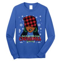 Just A Black Who Loves Christmas Cute Black Mrs Claus Cool Gift Long Sleeve Shirt