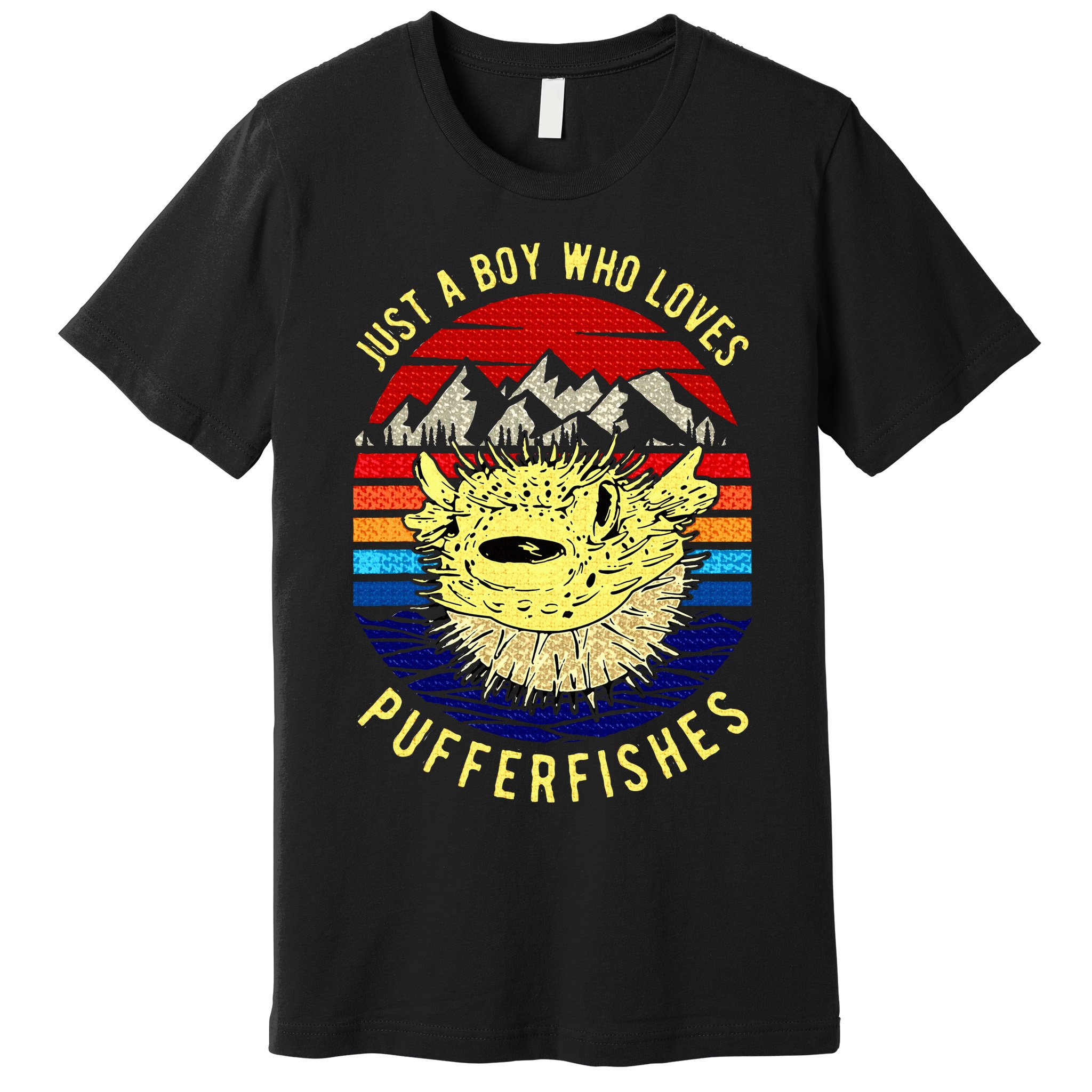 Just A Boy Who Loves Pufferfishes Puffer Fish Premium T-Shirt