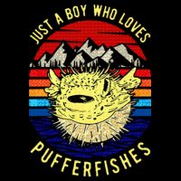Just A Boy Who Loves Pufferfishes Puffer Fish Baby Bodysuit