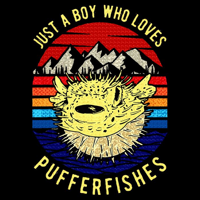 Just A Boy Who Loves Pufferfishes Puffer Fish Baby Bodysuit