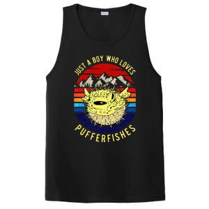 Just A Boy Who Loves Pufferfishes Puffer Fish PosiCharge Competitor Tank