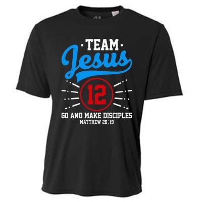 Jesus And Baseball Team Jesus Christian Matthew 2819 Verse Cooling Performance Crew T-Shirt