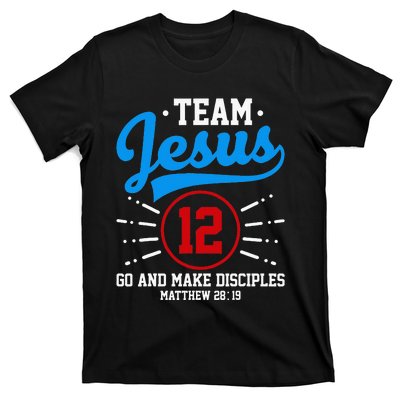 Jesus And Baseball Team Jesus Christian Matthew 2819 Verse T-Shirt