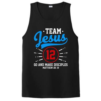 Jesus And Baseball Team Jesus Christian Matthew 2819 Verse PosiCharge Competitor Tank