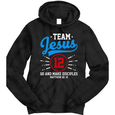 Jesus And Baseball Team Jesus Christian Matthew 2819 Verse Tie Dye Hoodie