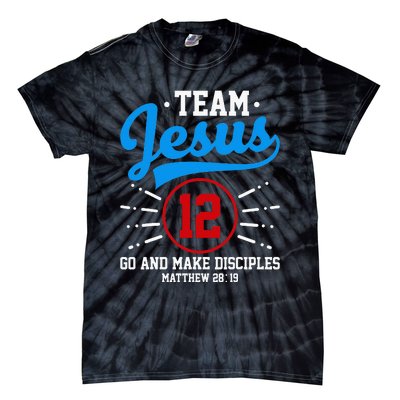 Jesus And Baseball Team Jesus Christian Matthew 2819 Verse Tie-Dye T-Shirt