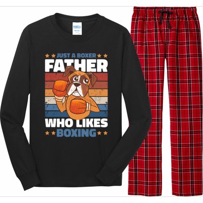 Just A Boxer Father Who Love Boxing For Fathersday Gift Long Sleeve Pajama Set