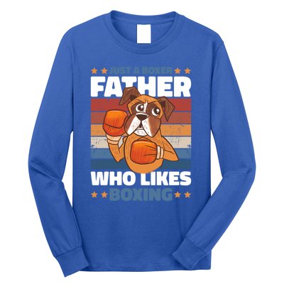 Just A Boxer Father Who Love Boxing For Fathersday Gift Long Sleeve Shirt