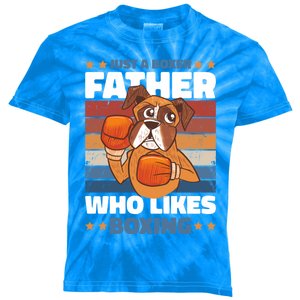 Just A Boxer Father Who Love Boxing For Fathersday Gift Kids Tie-Dye T-Shirt