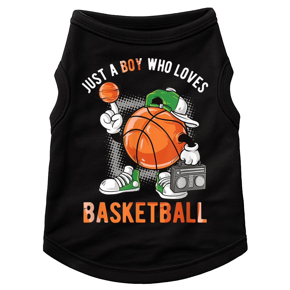 Just A Boy Who Loves Basketball Doggie Tank