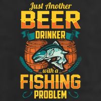 Just Another Beer Drinker With A Fishing Problem Garment-Dyed Fleece Hoodie
