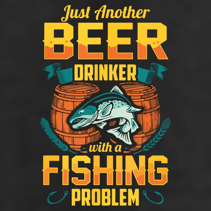 Just Another Beer Drinker With A Fishing Problem Garment-Dyed Fleece Hoodie