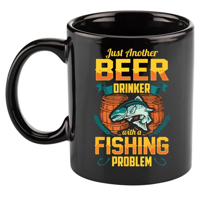 Just Another Beer Drinker With A Fishing Problem 11oz C Handle Ceramic Mug