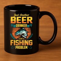 Just Another Beer Drinker With A Fishing Problem 11oz C Handle Ceramic Mug