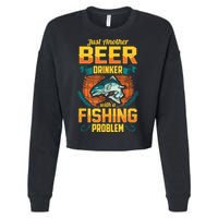 Just Another Beer Drinker With A Fishing Problem Cropped Pullover Crew