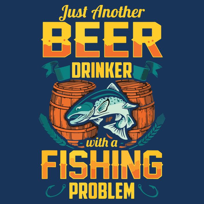 Just Another Beer Drinker With A Fishing Problem 16 in Basic Backpack