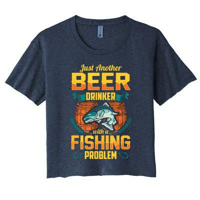 Just Another Beer Drinker With A Fishing Problem Crop Top