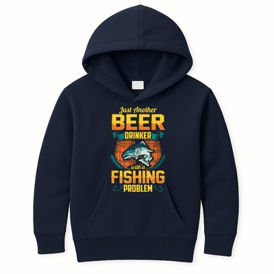 Just Another Beer Drinker With A Fishing Problem Kids Hoodie