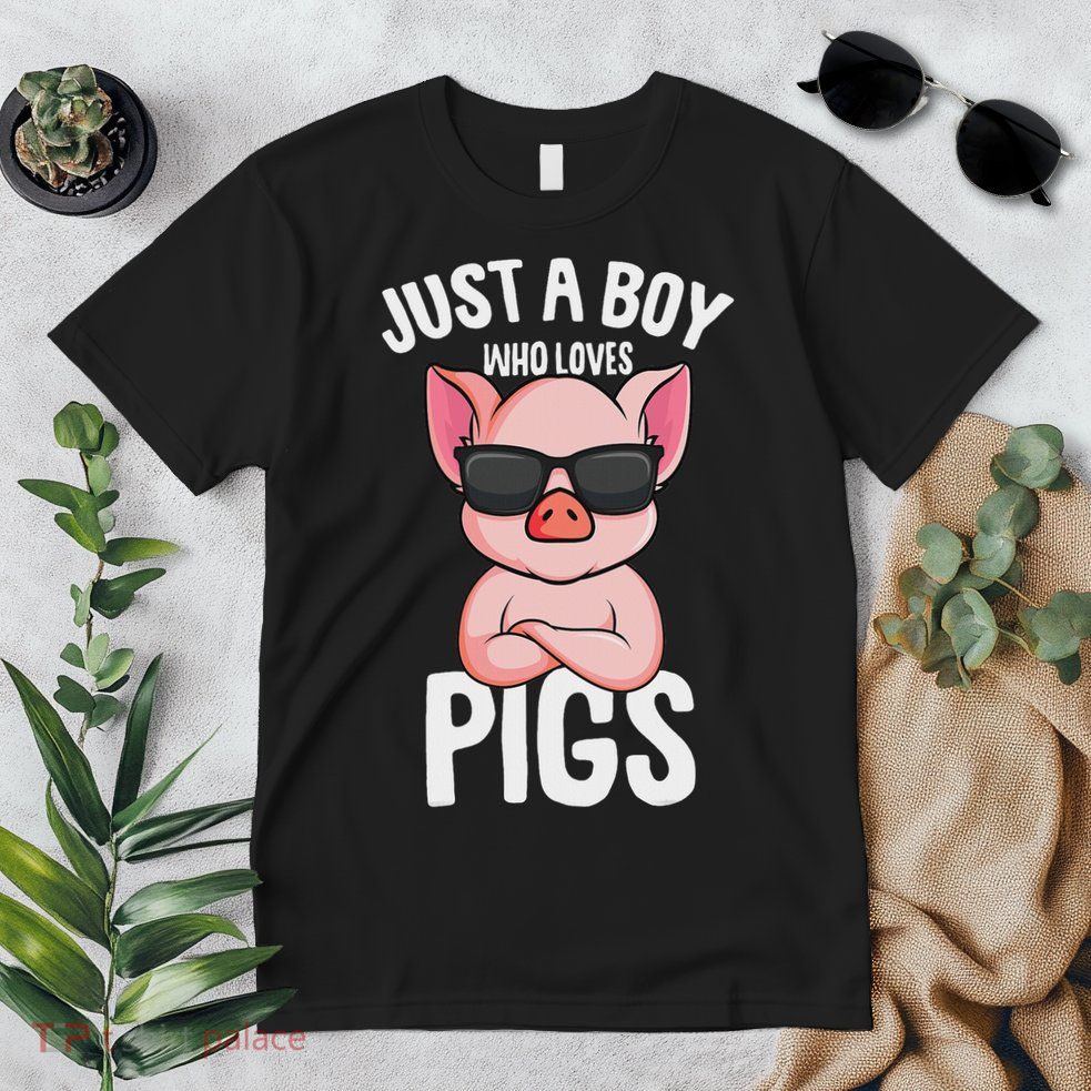 Just A Boy Who Loves Pigs Premium T-Shirt