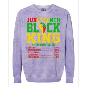 Juneteenth  Afro Black King Nutrition Colorblast Crewneck Sweatshirt