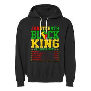 Juneteenth  Afro Black King Nutrition Garment-Dyed Fleece Hoodie